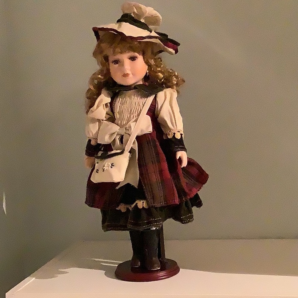 NEW IN BOX Porcelain Doll 17” Tall